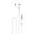 Porodo Soundtec Single Mono Earphone 3.5mm with High – Clarify Mic – White[5791]