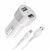 Porodo Dual USB Car Charger 3.4A with Lightning Cable 4ft.[4731]